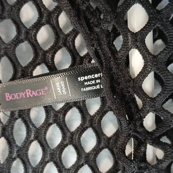 Bodyrage Mesh Goth Crop Top Punk Witchy Goth Vamp Dark Romantic Womens Large - Picture 2 of 3